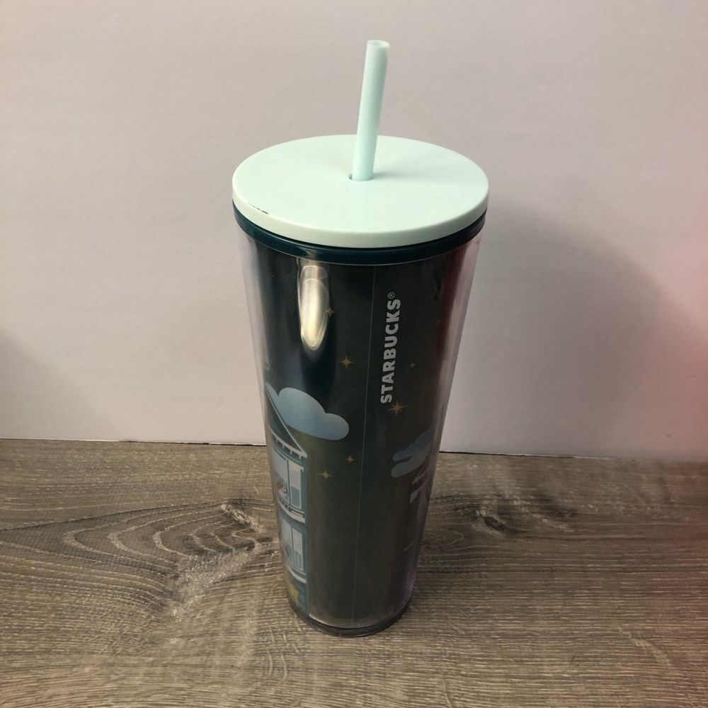 Starbucks San Francisco Painted Ladies Large 24 Oz‎ Cold Cup Tumbler with Straw